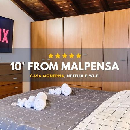 10' From Malpensa Casa Moderna, Netflix & Wi-Fi Daire Casorate Sempione Dış mekan fotoğraf